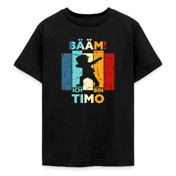 Timo Geschenk Name Vorname Geburtstag - Teenager T-Shirt - Schwarz - Vorne - AI Model Teenager Male light (155cm)