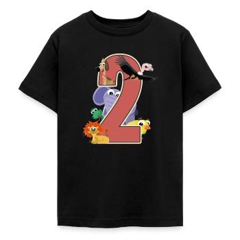 2. Geburtstag 2 Jahre Zwei Junge Mädchen Geschenk - Teenager T-Shirt - Schwarz - Vorne - AI Model Teenager Male light (155cm)