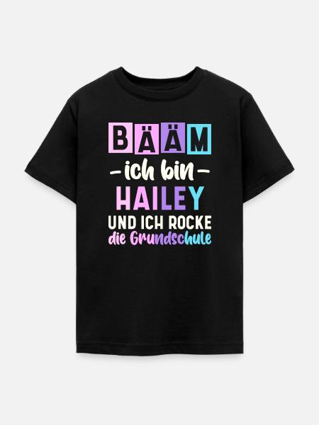 Name Hailey Geschenk Grundschule - Teenager T-Shirt - Schwarz