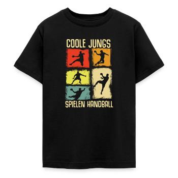 Handball Geschenk Handballer Junge Handballspieler - Teenager T-Shirt - Schwarz - Vorne - AI Model Teenager Male light (155cm)