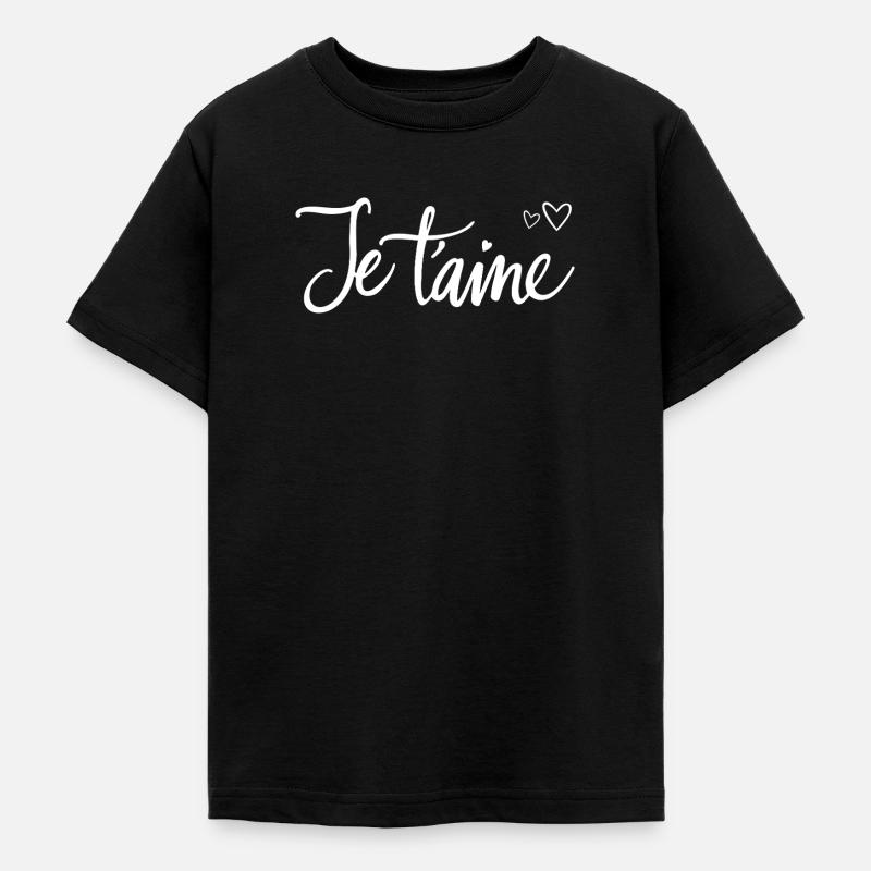 Je t'aime - T-shirt Ado - noir