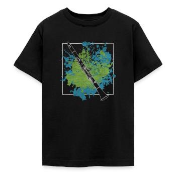 Clarinette, musique, instrument, orchestre, symphonie - T-shirt Ado - noir - Devant - AI Model Teenager Male light (155cm)