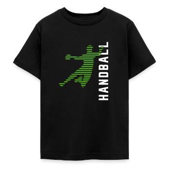 Handball - Teenager T-Shirt - Schwarz - Vorne - AI Model Teenager Male light (155cm)