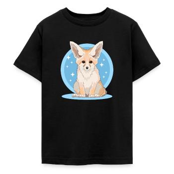 Fennek Fuchs Wüstenfüchse Geschenke - Teenager T-Shirt - Schwarz - Vorne - AI Model Teenager Male light (155cm)