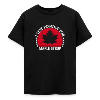 Maple Syrup Maple Tree Sap Tapping Sugaring Tapper - Teenage T-Shirt - black - Front - AI Model Teenager Male light (155cm)