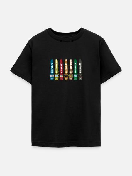 Recyceln Sie Müll - Teenager T-Shirt - Schwarz