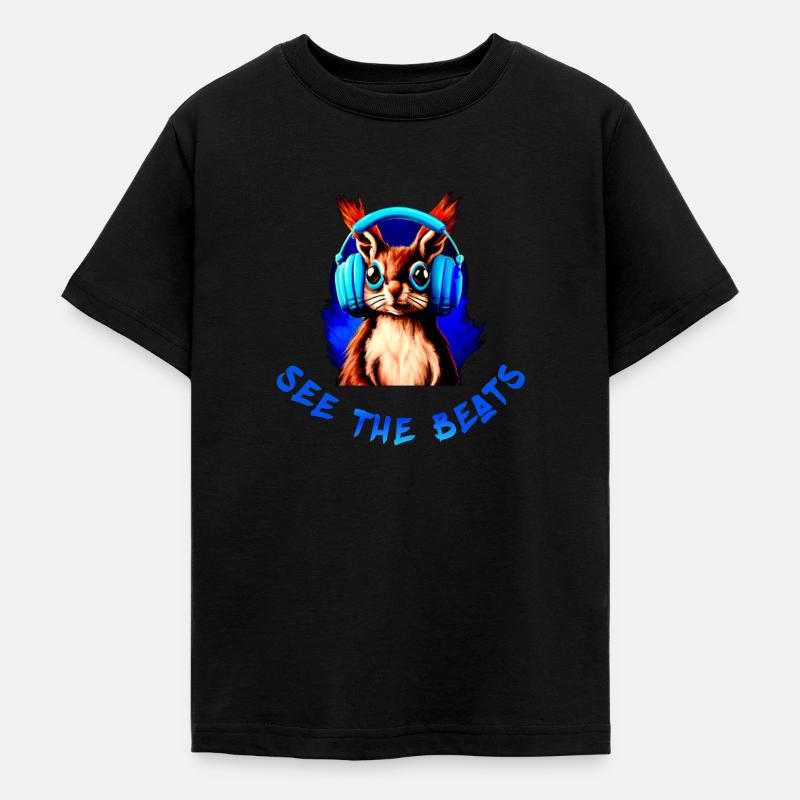 Squirrel / Eichhörnchen / Chipmunks - Teenager T-Shirt - Schwarz