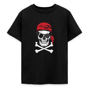 Piraten - Pirat mit Augenklappe - Teenager T-Shirt - Schwarz - Vorne - AI Model Teenager Male light (155cm)