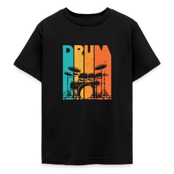 Batterie batteur cadeau batteur batterie - T-shirt Ado - noir - Devant - AI Model Teenager Male light (155cm)