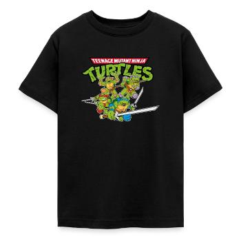 Teenage Mutant Ninja Turtles Logo - Teenager T-Shirt - Schwarz - Vorne - AI Model Teenager Male light (155cm)