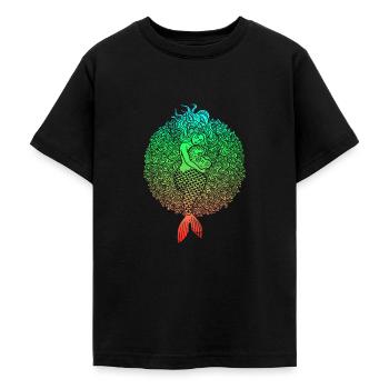 Sirène sirène sirène conte de fées - T-shirt Ado - noir - Devant - AI Model Teenager Male light (155cm)
