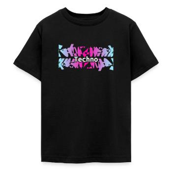 Techno - Teenager T-Shirt - Schwarz - Vorne - AI Model Teenager Male light (155cm)