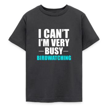 observation des oiseaux - T-shirt Ado - charbon - Devant - AI Model Teenager Male light (155cm)