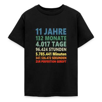 11 Jahre 11ter Geburtstag Geschenk - Teenager T-Shirt - Schwarz - Vorne - AI Model Teenager Male light (155cm)