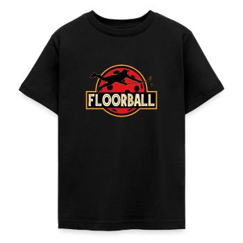 Floorball Spieler Unihockey Floorball - Teenager T-Shirt - Schwarz - Vorne - AI Model Teenager Male light (155cm)