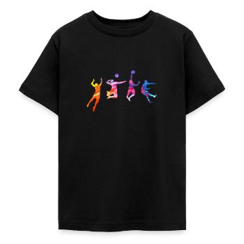 Volleyball - Teenager T-Shirt - Schwarz - Vorne - AI Model Teenager Male light (155cm)