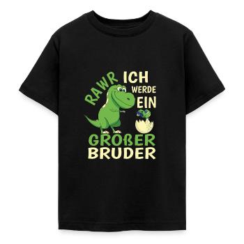 Ich Werde Großer Bruder Geburt Kleiner Bruder Dino - Teenager T-Shirt - Schwarz - Vorne - AI Model Teenager Male light (155cm)