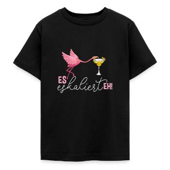 Es Eskaliert Eh Mädelsabend Lustiger Flamingo Part - Teenager T-Shirt - Schwarz - Vorne - AI Model Teenager Male light (155cm)
