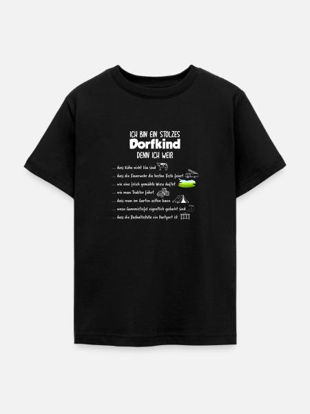 Dorfkind - Teenager T-Shirt - Schwarz