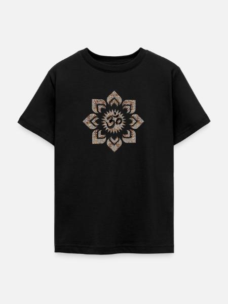 mandala om - Teenager T-Shirt - Schwarz