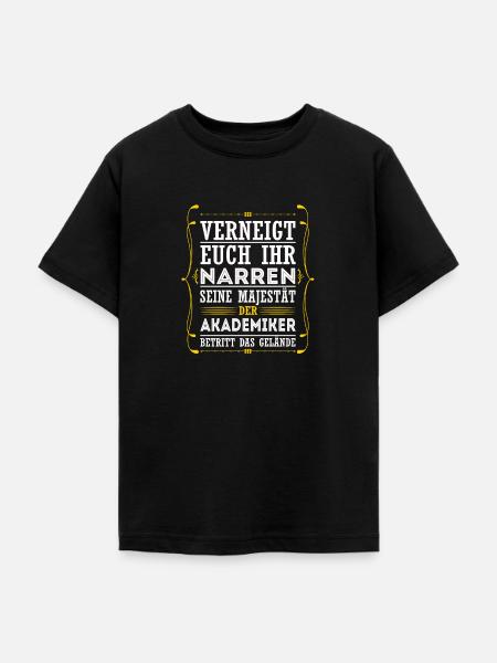 Akademiker - Teenager T-Shirt - Schwarz