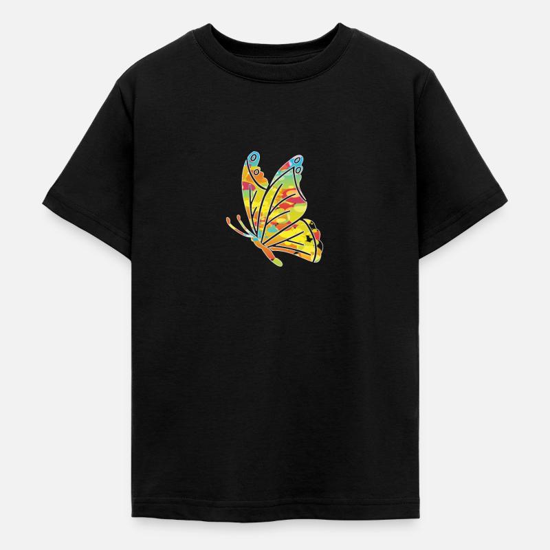 Cool tshirt papillon coloré - T-shirt Ado - noir