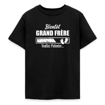 Snart Big Brother Gave Fremtiden Big Brother - Teenager-T-shirt - sort - Foran - AI Model Teenager Male light (155cm)