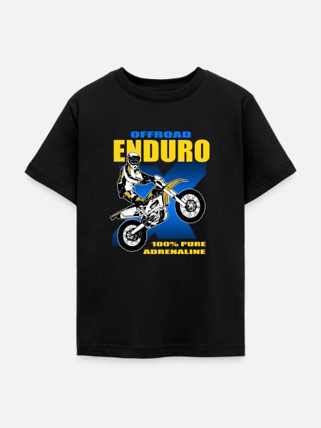 Enduro Offroad - Teenager T-Shirt - Schwarz