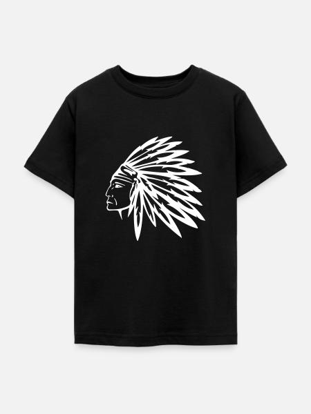 Indianer Figur - Teenager T-Shirt - Schwarz