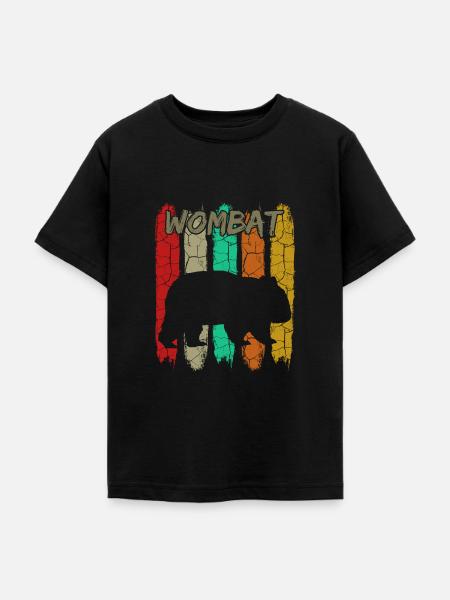 Wombat - Teenager T-Shirt - Schwarz