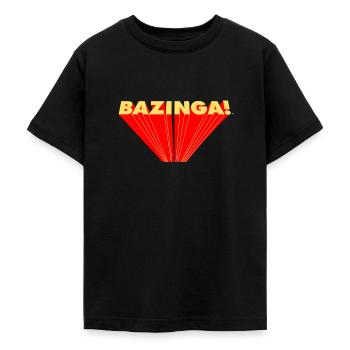 The Big Bang Theory Bazinga - Teenager T-Shirt - Schwarz - Vorne - AI Model Teenager Male light (155cm)