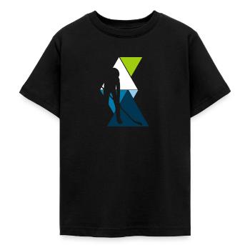 Floorball - Teenager T-Shirt - Schwarz - Vorne - AI Model Teenager Male light (155cm)