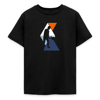 raquette de tennis - T-shirt Ado - noir - Devant - AI Model Teenager Male light (155cm)