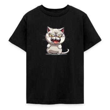 Mad Cat - Teenage T-Shirt - black - Front - AI Model Teenager Male light (155cm)