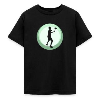Serve Smash - Teenager T-Shirt - Schwarz - Vorne - AI Model Teenager Male light (155cm)
