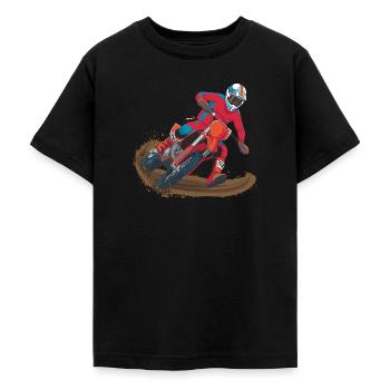 Geben Sie Gas und hinterlassen Sie ein Zeichen - Teenager T-Shirt - Schwarz - Vorne - AI Model Teenager Male light (155cm)