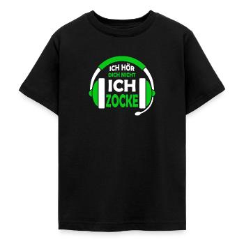 Ich Zocke Zocken Zocker Gamen - Teenager T-Shirt - Schwarz - Vorne - AI Model Teenager Male light (155cm)