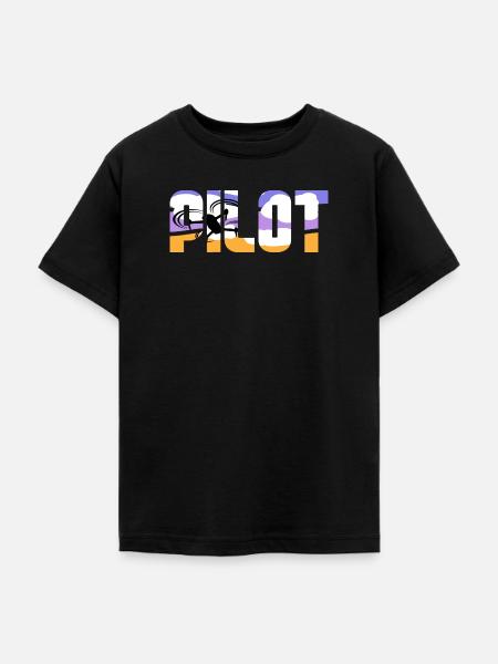 PILOT - Teenager T-Shirt - Schwarz