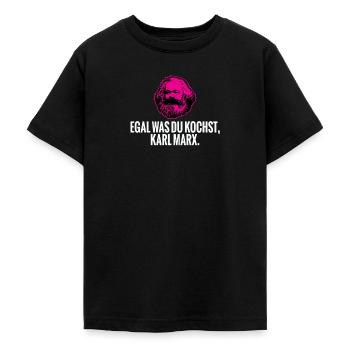 Egal was du kochst, Karl Marx. - Teenager T-Shirt - Schwarz - Vorne - AI Model Teenager Male light (155cm)