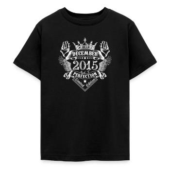 Dezember 2015 | Dezember 2015 Jubiläum 2015 - Teenager T-Shirt - Schwarz - Vorne - AI Model Teenager Male light (155cm)