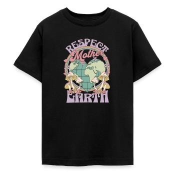 Respect Mother Earth Day - Teenage T-Shirt - black - Front - AI Model Teenager Male light (155cm)
