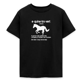 Reiterin - Teenager T-Shirt - Schwarz - Vorne - AI Model Teenager Male light (155cm)