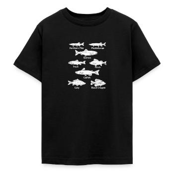 Cadeau pêcheur pêcheur poisson pêcheur - T-shirt Ado - noir - Devant - AI Model Teenager Male light (155cm)