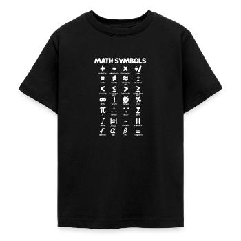 Math - Teenage T-Shirt - black - Front - AI Model Teenager Male light (155cm)