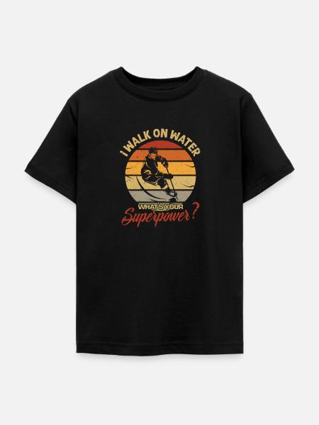 Eishockey - Teenager T-Shirt - Schwarz