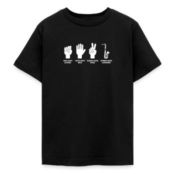 Saxophon - Teenager T-Shirt - Schwarz - Vorne - AI Model Teenager Male light (155cm)
