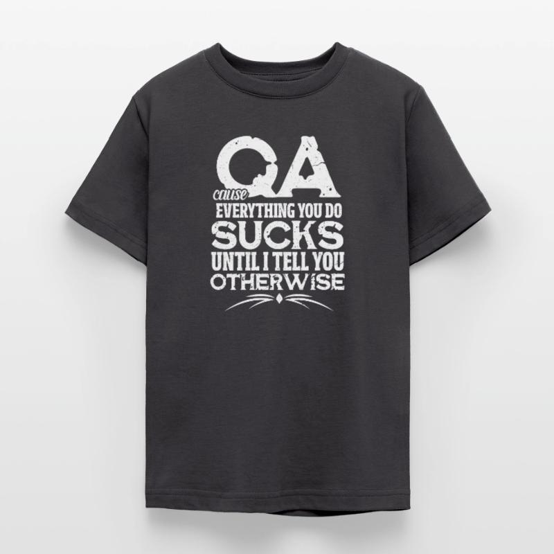 QA Programmierer Code Coder Informatik Geschenk Teenager T-Shirt