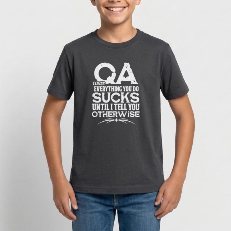 QA Programmierer Code Coder Informatik Geschenk Teenager T-Shirt