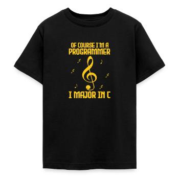 programmer - Teenage T-Shirt - black - Front - AI Model Teenager Male light (155cm)