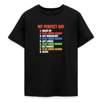Gaming - Teenager T-Shirt - Schwarz - Vorne - AI Model Teenager Male light (155cm)